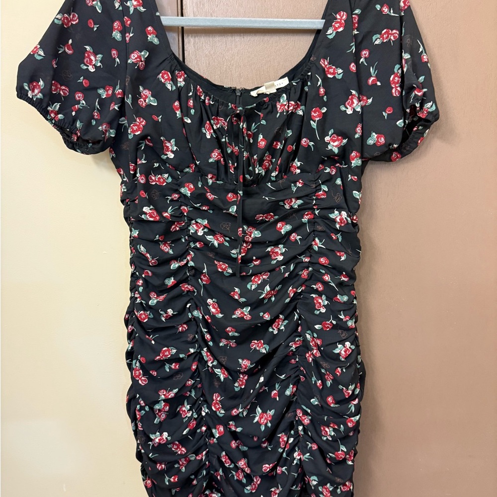 Floral Ruched Dress